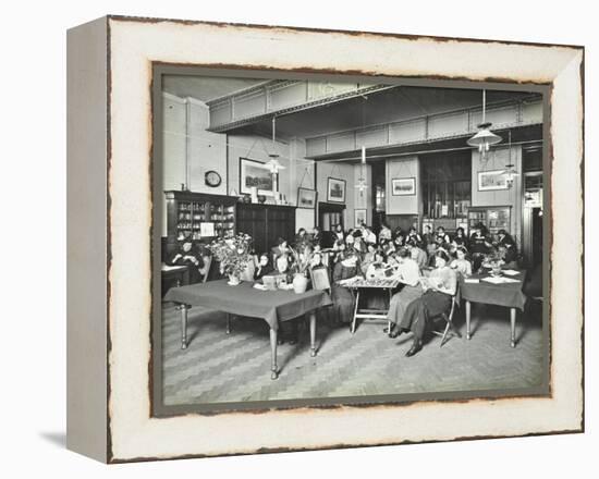 Relaxing in the Social Hall, Cosway Street Evening Institute for Women, London, 1914-null-Framed Premier Image Canvas