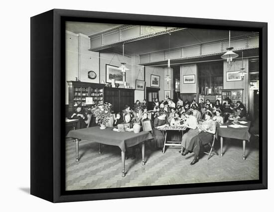 Relaxing in the Social Hall, Cosway Street Evening Institute for Women, London, 1914-null-Framed Premier Image Canvas