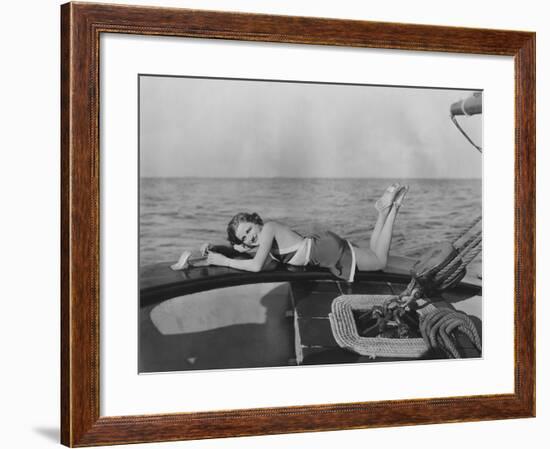 Relaxing on a Yacht-null-Framed Photo