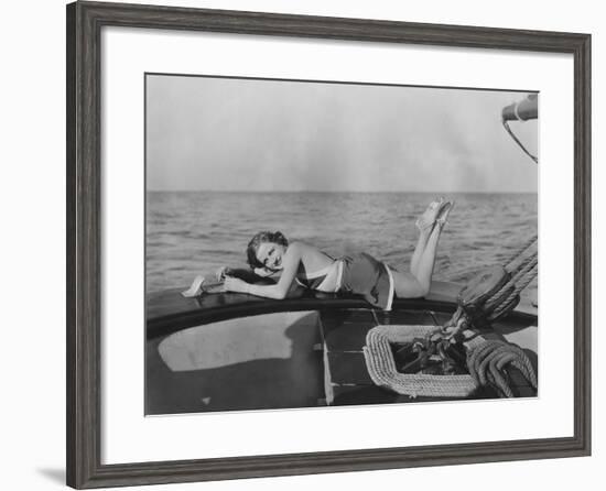 Relaxing on a Yacht-null-Framed Photo