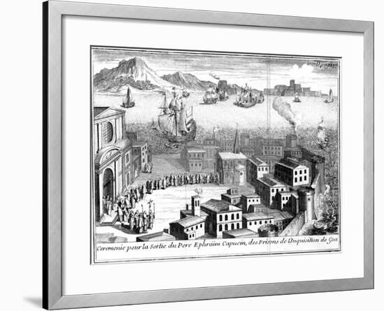 Release of Father Ephraim De Nevers from the Prisons of the Inquisition, Goa, C1650-null-Framed Giclee Print
