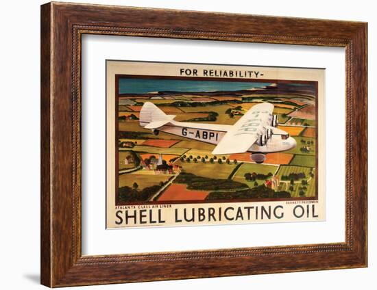 Reliability Shell Lubricating-null-Framed Art Print