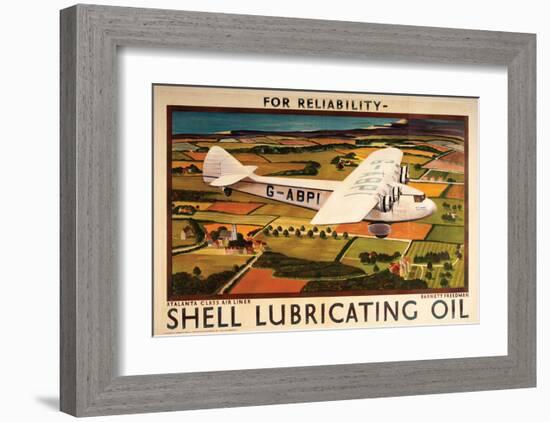 Reliability Shell Lubricating-null-Framed Art Print