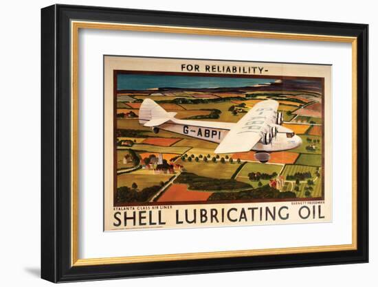 Reliability Shell Lubricating-null-Framed Art Print