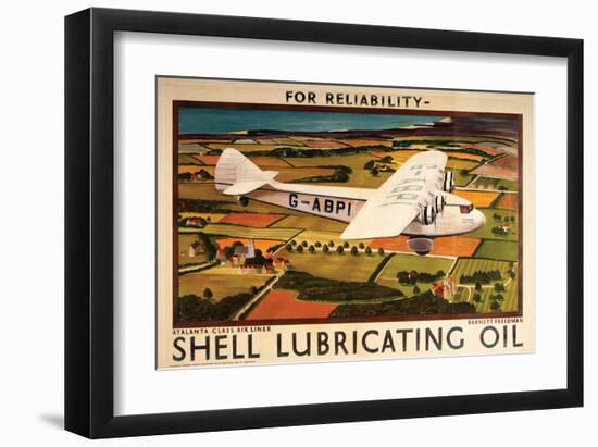 Reliability Shell Lubricating-null-Framed Art Print