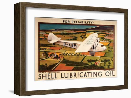 Reliability Shell Lubricating-null-Framed Art Print