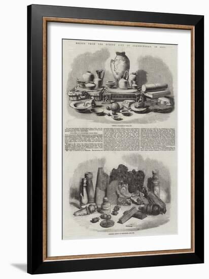 Relics from the Buried City of Brahmunabad, in Sind-null-Framed Giclee Print