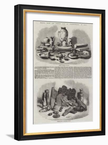 Relics from the Buried City of Brahmunabad, in Sind-null-Framed Giclee Print