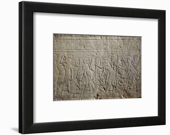 Relief, Ancient Egyptian, 26th dynasty, 664-525 BC-Werner Forman-Framed Photographic Print