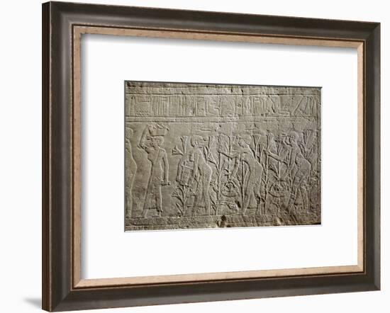 Relief, Ancient Egyptian, 26th dynasty, 664-525 BC-Werner Forman-Framed Photographic Print