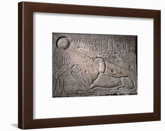 Relief, Ancient Egyptian, Amarna period, c1352-1336 BC-Werner Forman-Framed Photographic Print