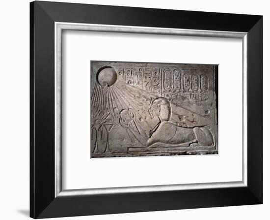 Relief, Ancient Egyptian, Amarna period, c1352-1336 BC-Werner Forman-Framed Photographic Print