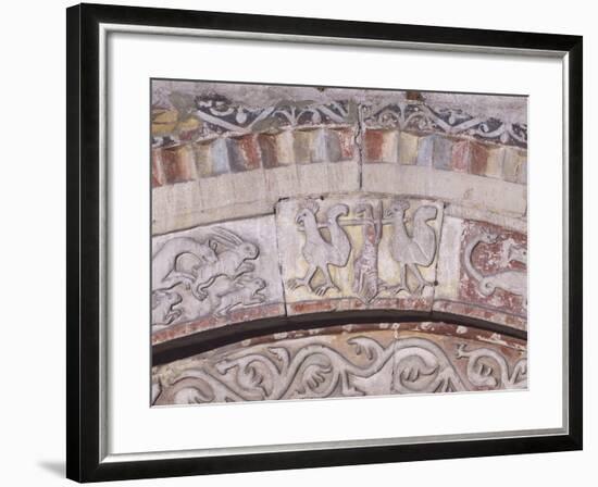 Relief Decorated Archvolt with Imaginary Animals, 1225-Adamino Di San Giorgio-Framed Photographic Print