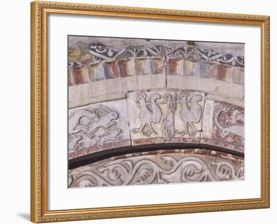 Relief Decorated Archvolt with Imaginary Animals, 1225-Adamino Di San Giorgio-Framed Photographic Print