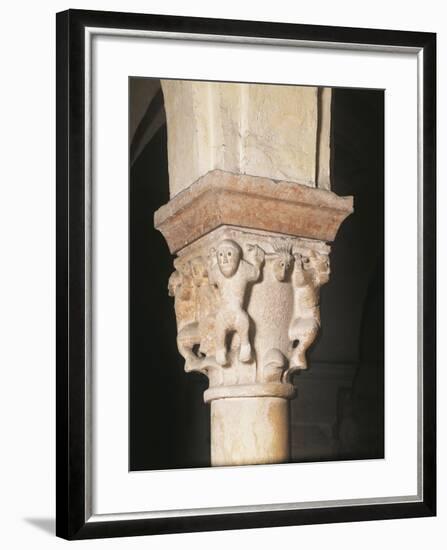 Relief Decorated Capital, Crypt Basilica of San Zeno, Verona-null-Framed Photographic Print