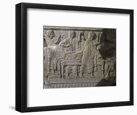 Relief decoration from a Roman tomb, Italy, c3rd century BC-Werner Forman-Framed Photographic Print