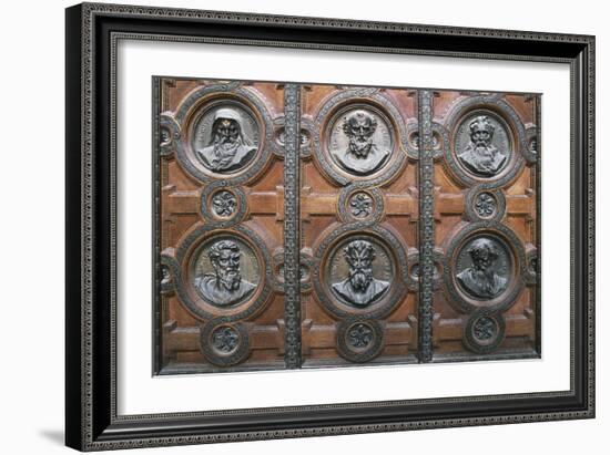 Relief Decoration on the Entrance to St Stephen's Basilica-null-Framed Giclee Print
