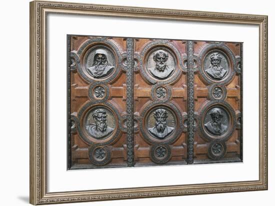 Relief Decoration on the Entrance to St Stephen's Basilica-null-Framed Giclee Print