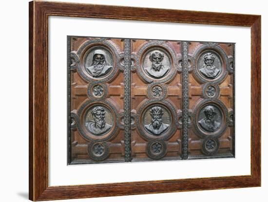 Relief Decoration on the Entrance to St Stephen's Basilica-null-Framed Giclee Print