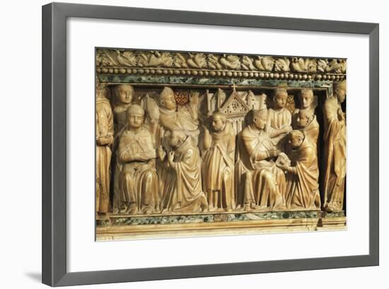 Relief Depicting Approval of Order by Pope Innocent Iii-null-Framed Giclee Print