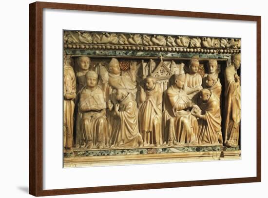 Relief Depicting Approval of Order by Pope Innocent Iii-null-Framed Giclee Print