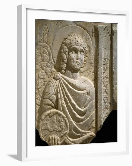 Relief Depicting Archangel Gabriel, Early Christian Period, 6th Century-null-Framed Giclee Print