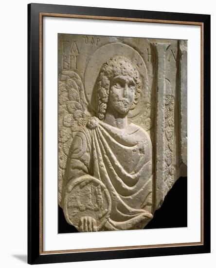 Relief Depicting Archangel Gabriel, Early Christian Period, 6th Century-null-Framed Giclee Print