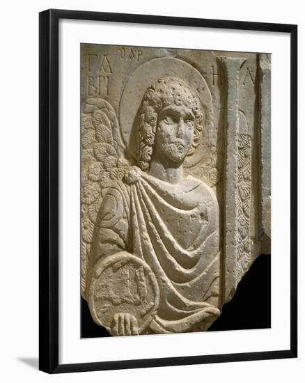 Relief Depicting Archangel Gabriel, Early Christian Period, 6th Century-null-Framed Giclee Print