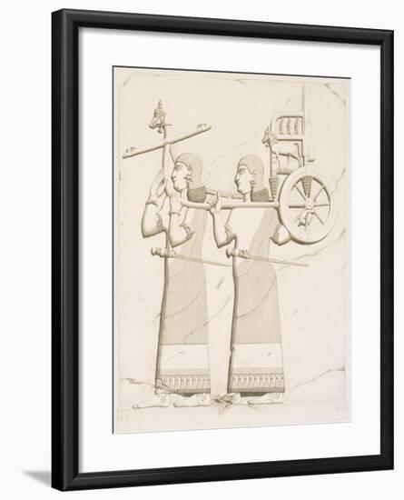 Relief Depicting Carriage Bearers, from Monuments of Nineveh by Paul-Emile Botta, 1849-null-Framed Giclee Print
