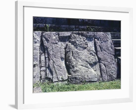 Relief Depicting Prisoners, East Patio of the Palace of Palenque-null-Framed Giclee Print