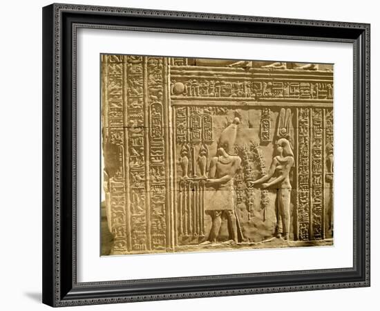Relief Depicting Ptolemy Viii Euergetes Ii-Egyptian Ptolemaic Period-Framed Giclee Print