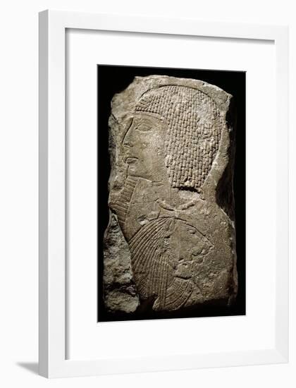 Relief depicting Ramesses II with a bound Nubian captive, Ancient Egyptian, 1279-1213 BC-Werner Forman-Framed Giclee Print