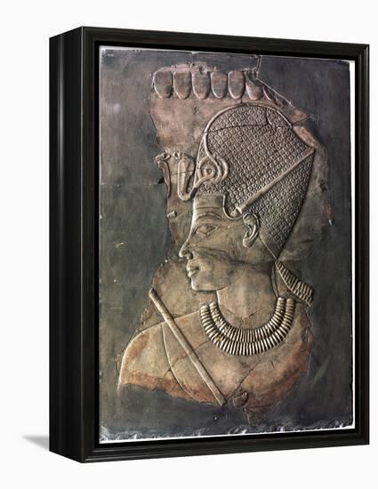 Relief depicting the Pharaoh Amenhotep III, Ancient Egyptian, 18th dynasty, c1390-1352 BC-Werner Forman-Framed Premier Image Canvas