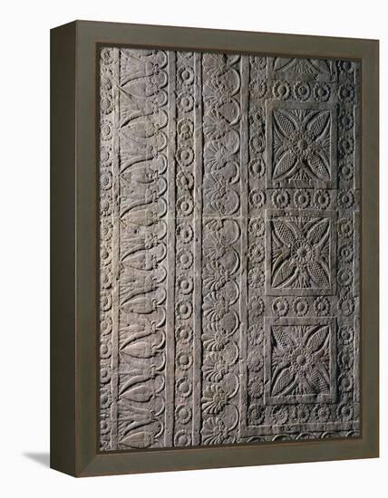 Relief from Ashurbanipal's Palace in Nineveh, Iraq-null-Framed Premier Image Canvas