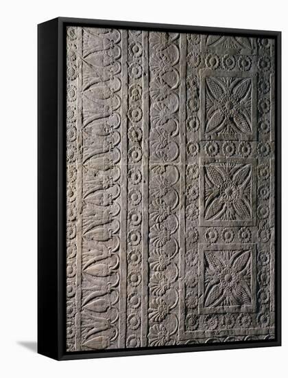 Relief from Ashurbanipal's Palace in Nineveh, Iraq-null-Framed Premier Image Canvas