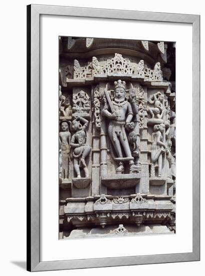 Relief from Chaumukha Jain Temple Dating Back to 1439, Near Ranakpur, Rajasthan, India-null-Framed Giclee Print