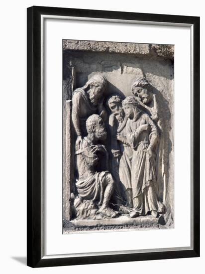 Relief from Door of Last Judgement, Notre Dame Cathedral, Paris, Ile-De-France, France-null-Framed Giclee Print