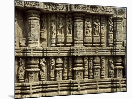 Relief from Hindu Sun Temple in Konarak-null-Mounted Photographic Print
