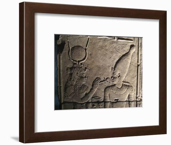 Relief from the inner sanctum of the Temple of Isis, Philae, Egypt-Werner Forman-Framed Photographic Print