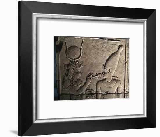 Relief from the inner sanctum of the Temple of Isis, Philae, Egypt-Werner Forman-Framed Photographic Print