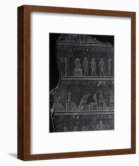 Relief from the naos of Apries at Sais, Ancient Egyptian, 26th dynasty, c589-525 BC-Werner Forman-Framed Photographic Print