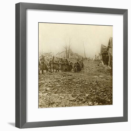 Relief infantry at the attack of Douaumont, northern France, 1916-Unknown-Framed Photographic Print