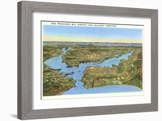 Relief Map of San Francisco, San Francisco, California-null-Framed Art Print