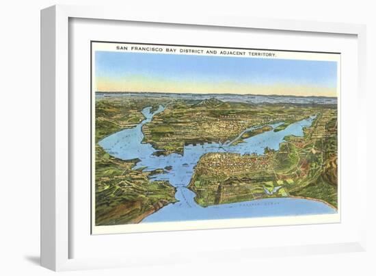 Relief Map of San Francisco, San Francisco, California-null-Framed Art Print