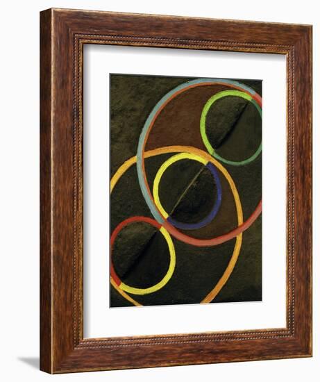 Relief Noir Avec des Cercles de Couleur (Black Relief with Colour Circles), 1930-32-Robert Delaunay-Framed Giclee Print