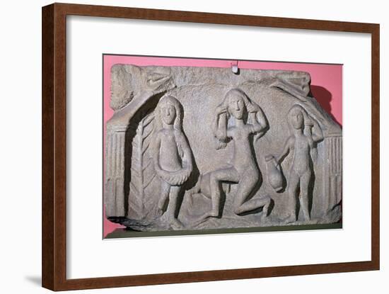 Relief of a Romano-British 'triple goddess', 3rd century. Artist: Unknown-Unknown-Framed Giclee Print