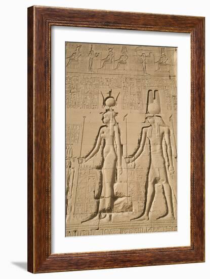 Relief of Cleopatra and Horus, Temple of Hathor, Dendera, Egypt, North Africa, Africa-Richard Maschmeyer-Framed Photographic Print