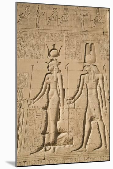 Relief of Cleopatra and Horus, Temple of Hathor, Dendera, Egypt, North Africa, Africa-Richard Maschmeyer-Mounted Photographic Print