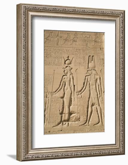 Relief of Cleopatra and Horus, Temple of Hathor, Dendera, Egypt, North Africa, Africa-Richard Maschmeyer-Framed Photographic Print