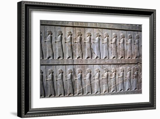 Relief of Immortals, the Apadana, Persepolis, Iran-Vivienne Sharp-Framed Photographic Print